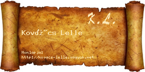 Kovács Lelle névjegykártya
