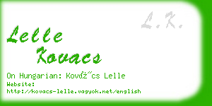 lelle kovacs business card
